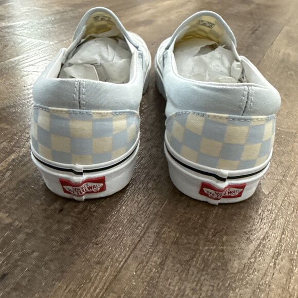 Vans ComfyCush Blue White Checker Skateboard Shoes Unisex Men US 9.5 Women 11 - Picture 4 of 9